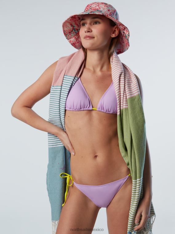 braguitas de bikini con lazo lateral mujer flor lila North Sails ropa de playa 020NL631